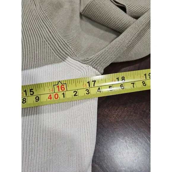 Ann Taylor 100% Silk Striped Beige Tan White Cardigan Sweater Women's Size S - Picture 4 of 7